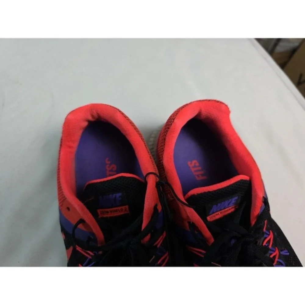 Womens Nike Running Shoes Zoom‎ Winflo 2 Black Red Athletic 807279-006 Size 8.5